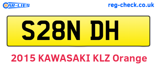 S28NDH are the vehicle registration plates.