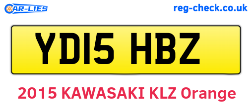 YD15HBZ are the vehicle registration plates.