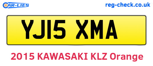 YJ15XMA are the vehicle registration plates.