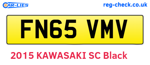 FN65VMV are the vehicle registration plates.