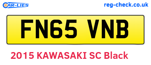 FN65VNB are the vehicle registration plates.