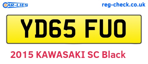 YD65FUO are the vehicle registration plates.