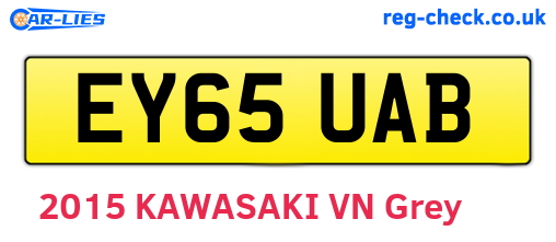 EY65UAB are the vehicle registration plates.