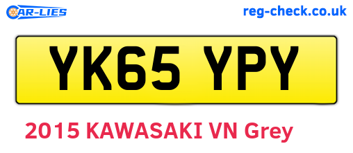 YK65YPY are the vehicle registration plates.