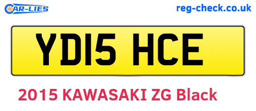 YD15HCE are the vehicle registration plates.