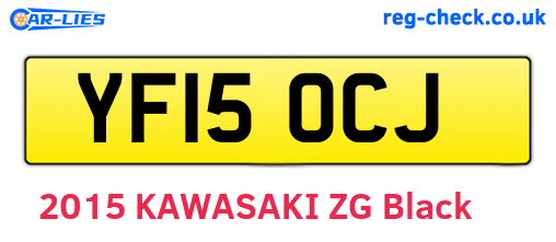 YF15OCJ are the vehicle registration plates.