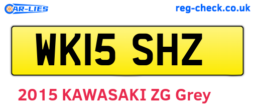 WK15SHZ are the vehicle registration plates.