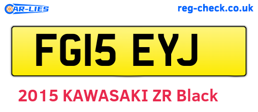 FG15EYJ are the vehicle registration plates.