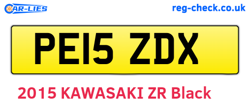 PE15ZDX are the vehicle registration plates.