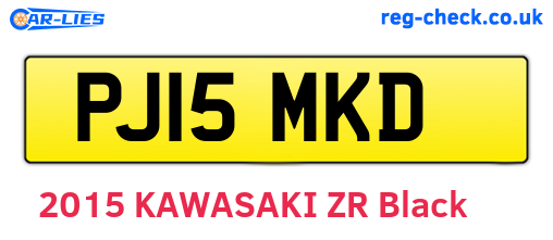 PJ15MKD are the vehicle registration plates.