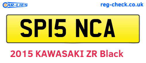 SP15NCA are the vehicle registration plates.