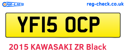 YF15OCP are the vehicle registration plates.