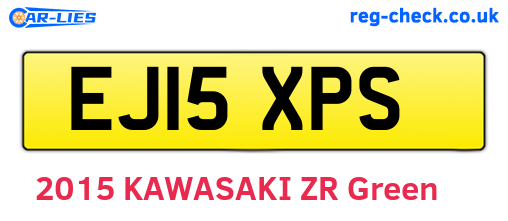 EJ15XPS are the vehicle registration plates.