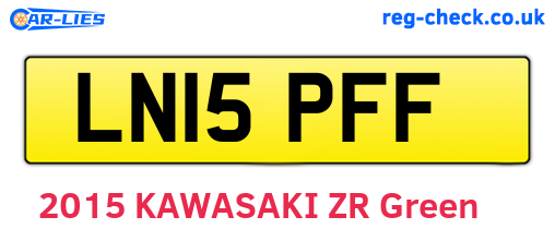 LN15PFF are the vehicle registration plates.
