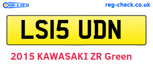 LS15UDN are the vehicle registration plates.