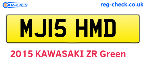 MJ15HMD are the vehicle registration plates.