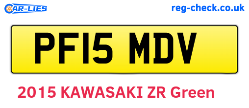PF15MDV are the vehicle registration plates.
