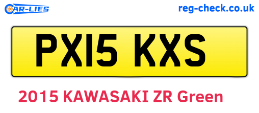PX15KXS are the vehicle registration plates.