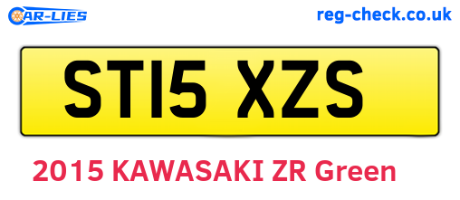 ST15XZS are the vehicle registration plates.