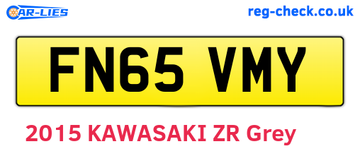 FN65VMY are the vehicle registration plates.