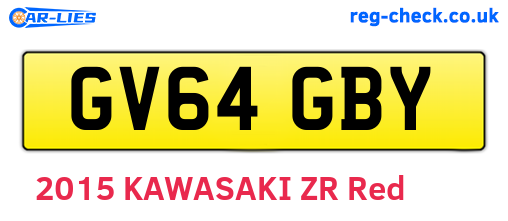 GV64GBY are the vehicle registration plates.