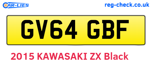 GV64GBF are the vehicle registration plates.