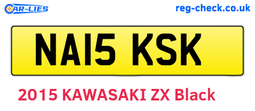 NA15KSK are the vehicle registration plates.