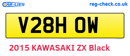 V28HOW are the vehicle registration plates.
