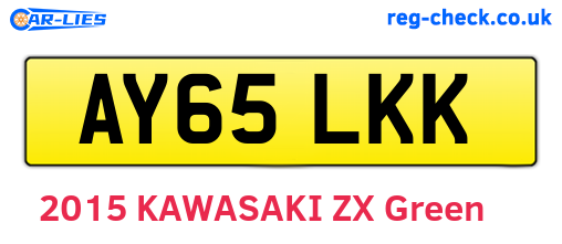 AY65LKK are the vehicle registration plates.