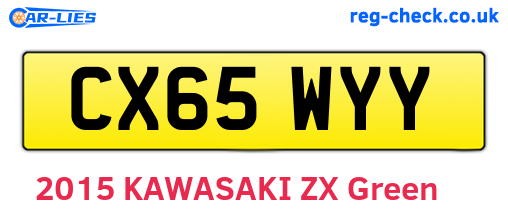 CX65WYY are the vehicle registration plates.