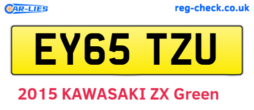 EY65TZU are the vehicle registration plates.