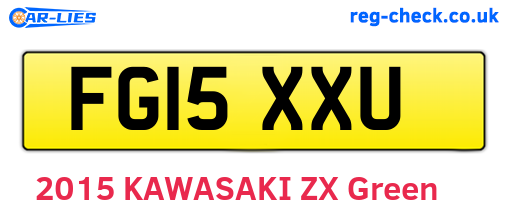 FG15XXU are the vehicle registration plates.