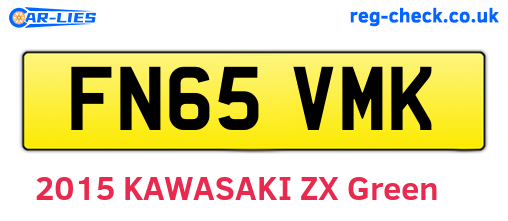 FN65VMK are the vehicle registration plates.