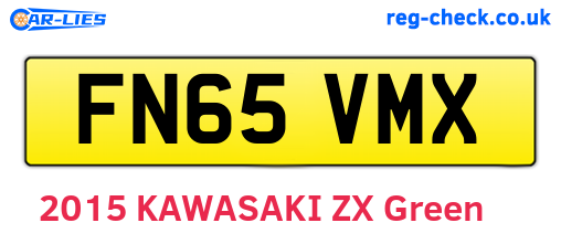 FN65VMX are the vehicle registration plates.