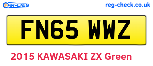 FN65WWZ are the vehicle registration plates.