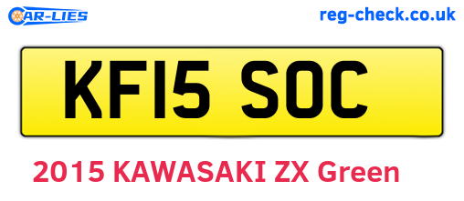 KF15SOC are the vehicle registration plates.