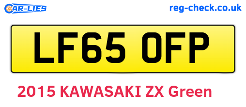 LF65OFP are the vehicle registration plates.