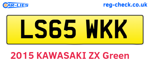 LS65WKK are the vehicle registration plates.