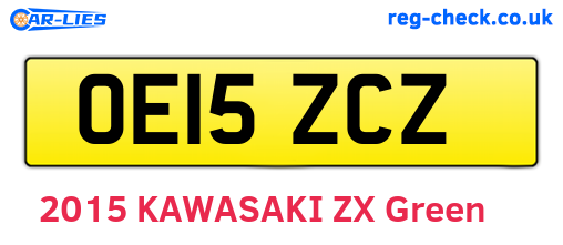 OE15ZCZ are the vehicle registration plates.