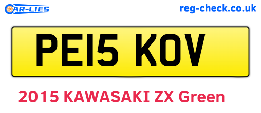 PE15KOV are the vehicle registration plates.