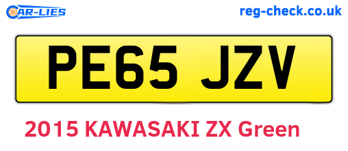 PE65JZV are the vehicle registration plates.
