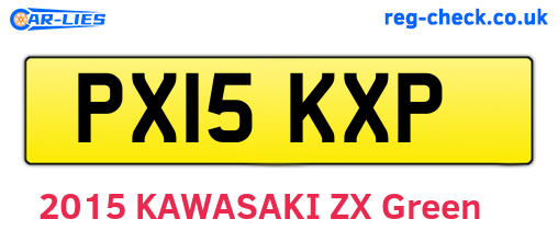 PX15KXP are the vehicle registration plates.