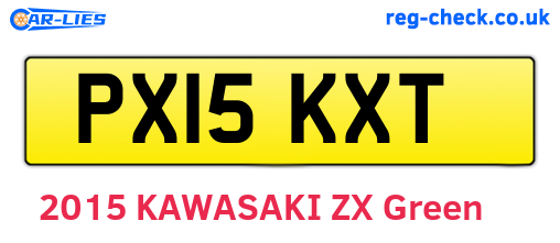 PX15KXT are the vehicle registration plates.