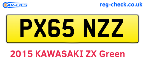 PX65NZZ are the vehicle registration plates.