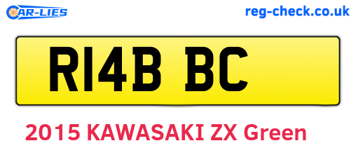 R14BBC are the vehicle registration plates.