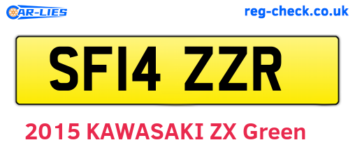 SF14ZZR are the vehicle registration plates.
