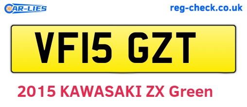 VF15GZT are the vehicle registration plates.