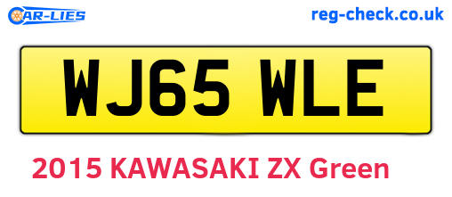 WJ65WLE are the vehicle registration plates.