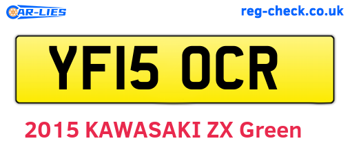 YF15OCR are the vehicle registration plates.