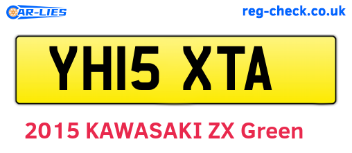 YH15XTA are the vehicle registration plates.